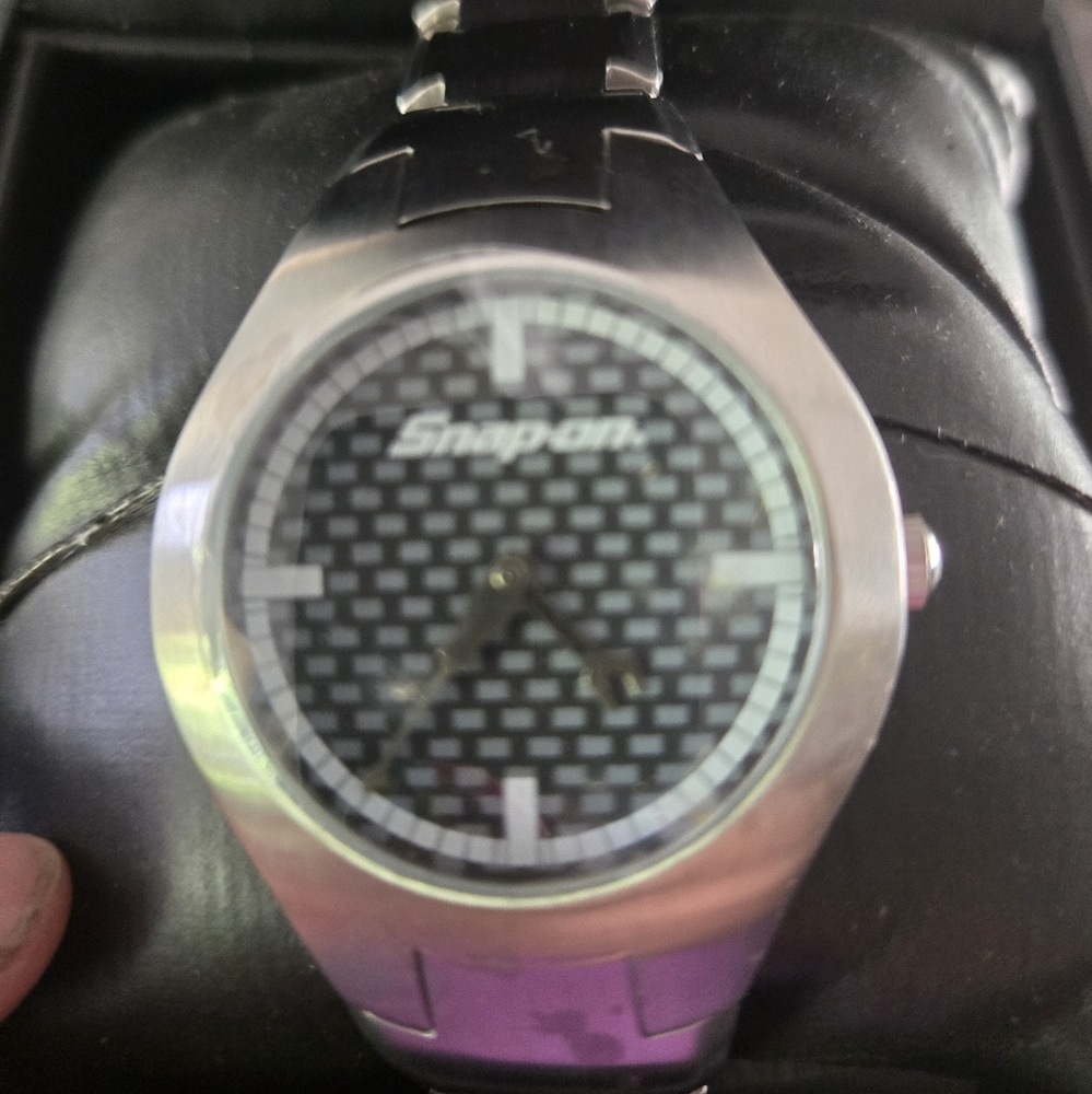 Snap-on Black and Silver Men's Watch